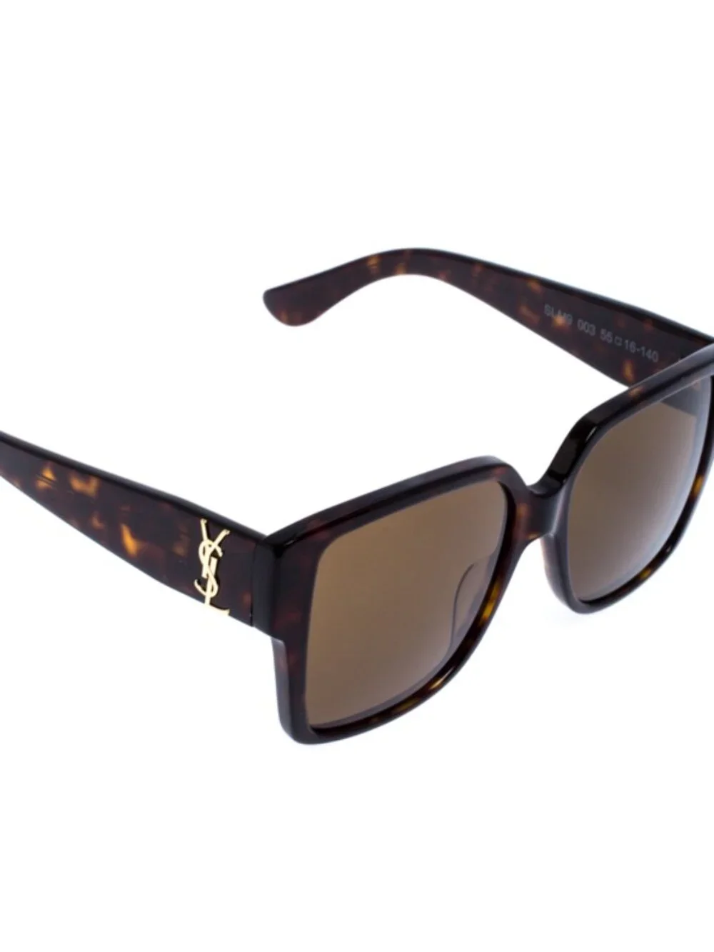 Saint Laurent SL M9 003 55mm Havana Brown Square Sunglasses YSL w/ Case